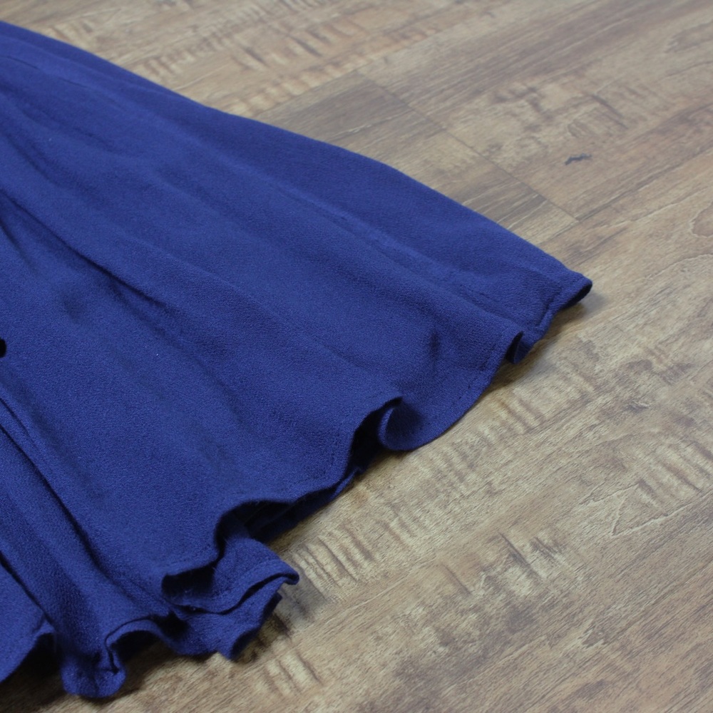 Navy Ruffle Dress - Picture 6 of 6